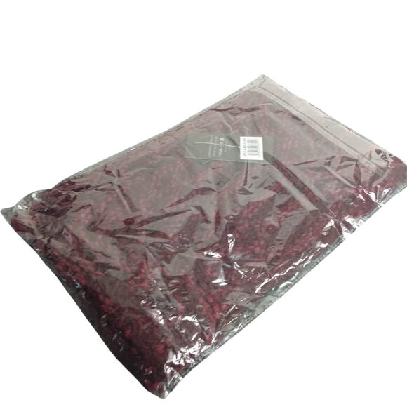 Memories Burgundy Tube Neck Warmer-With Fringe-Mini-Stretchy-Lightweight-NWT - Picture 9 of 9